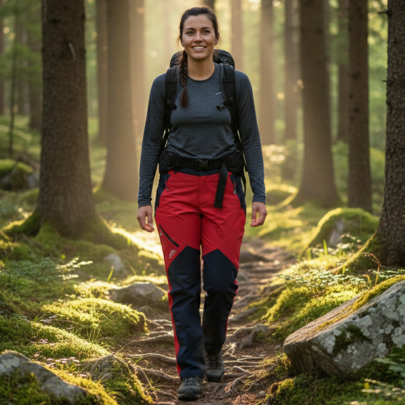 Dámské SOFTSHELLOVÉ KALHOTY černá/červená Temster 23010