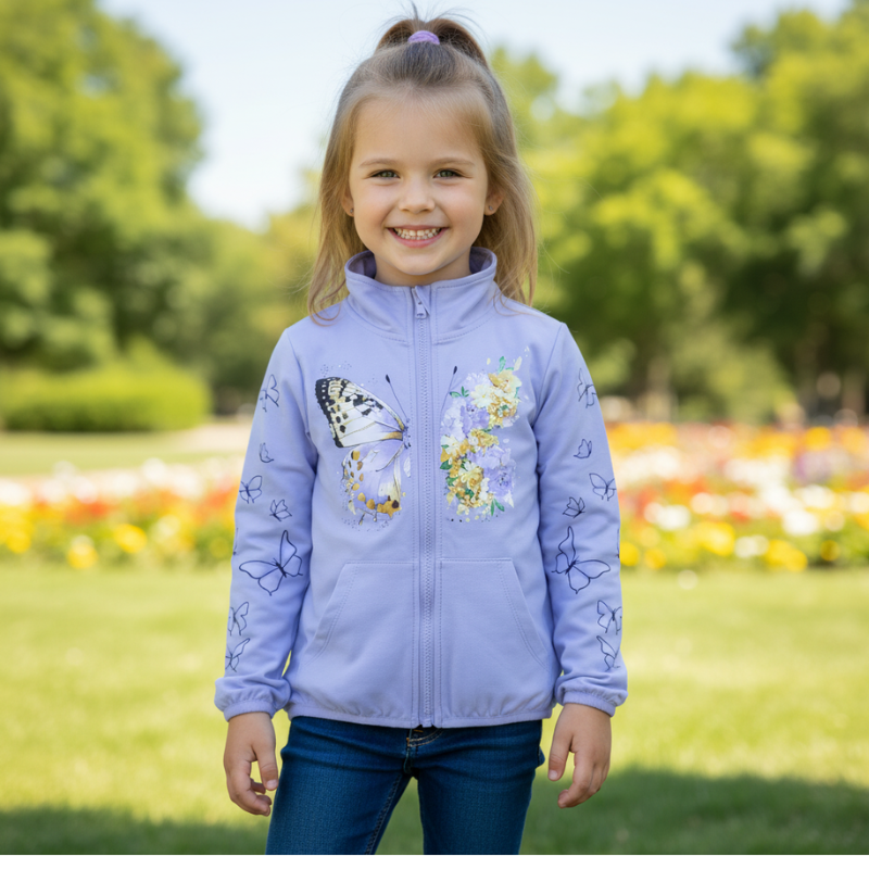 DÍVČÍ MIKINA fialová Kugo SM3595