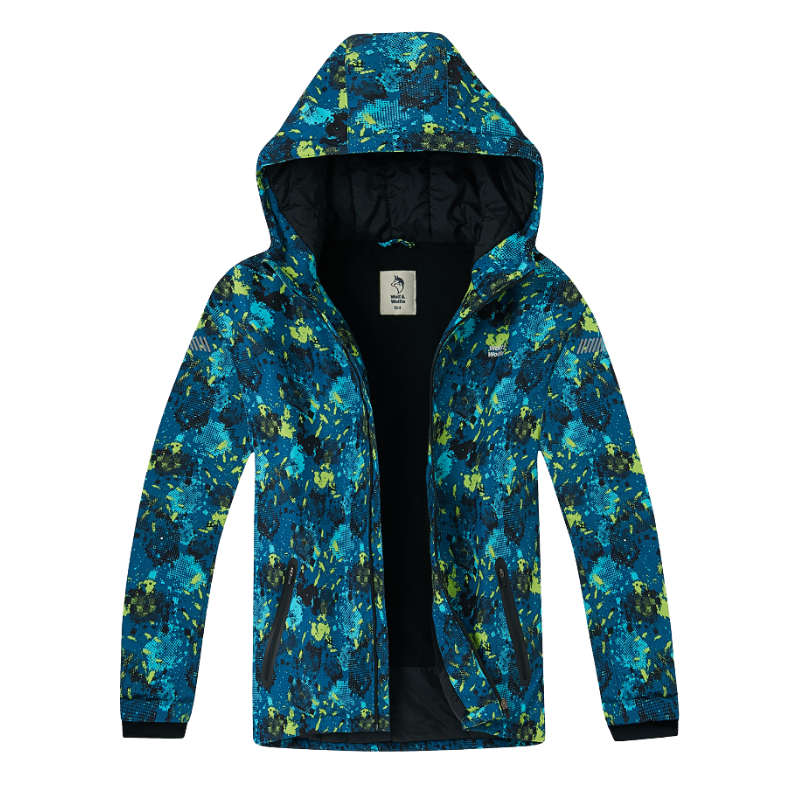 Chlapecká ZIMNÍ BUNDA petrolejová Wolf B2564