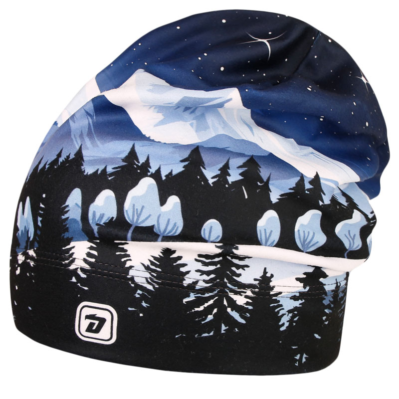 Dětská fleesová ČEPICE modrá hory Yetti Dráče