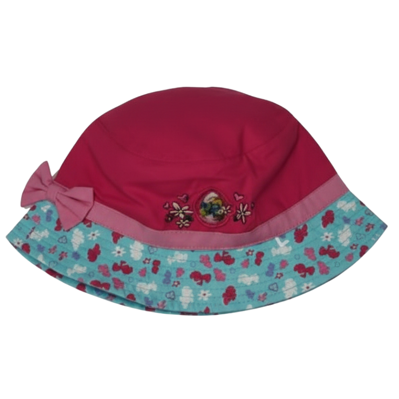 Dívčí klobouk Šmoulinka - tm.růžová barva