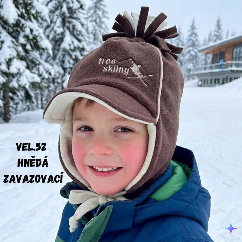 Chlapecká zimní flaušová čepice