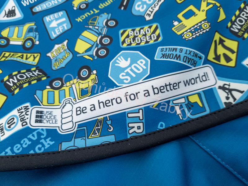 Chlapecká softshellová bunda bagr modrá WAMU