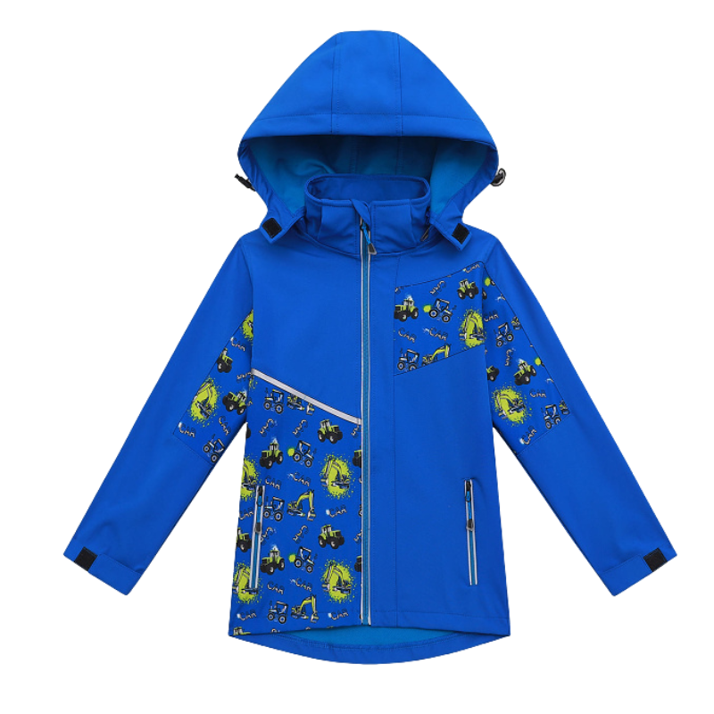 Chlapecká softshellová bunda nezateplená modrá Kugo HK5658