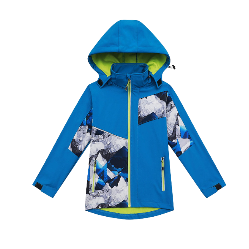 Chlapecká softshellová bunda nezateplená modrá Kugo HK5658