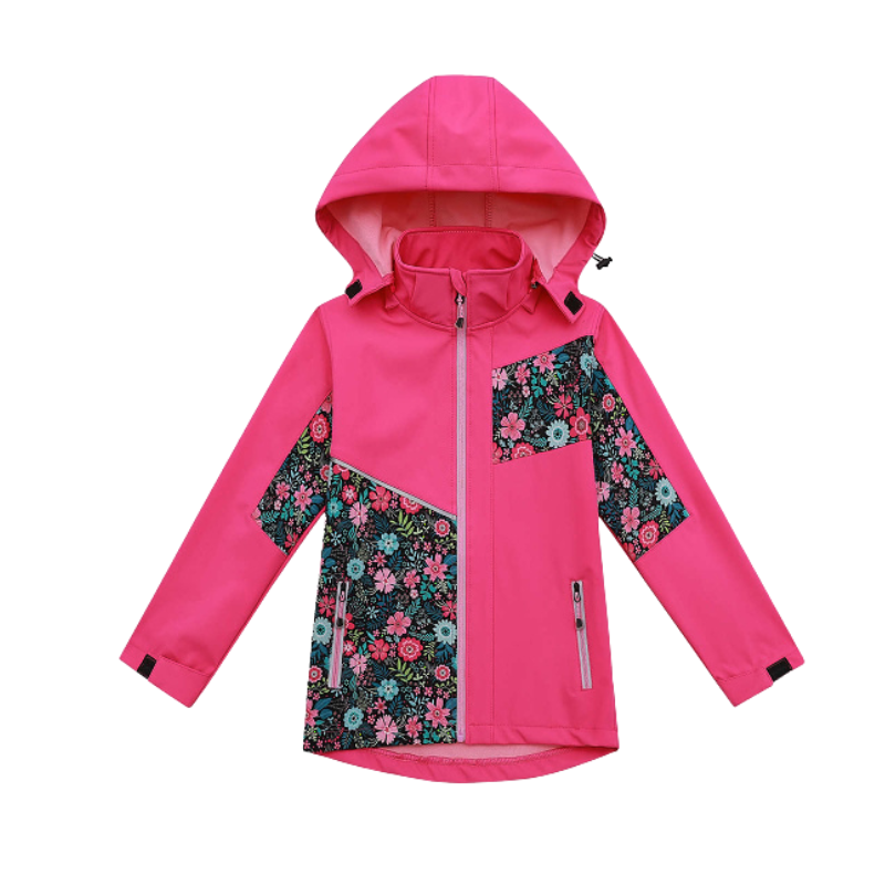Dívčí softshellová bunda nezateplená růžová Kugo HK5658