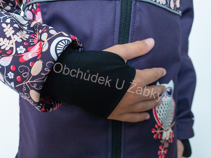 Dívčí softshellová bunda sova fialová WAMU