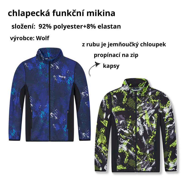 CHLAPECKÁ MIKINA černá Wolf M2541