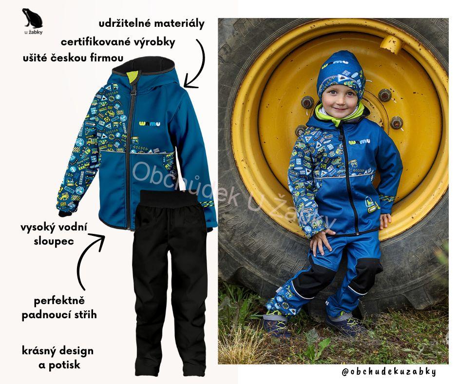 Dětská softshellová bunda Game černá WAMU