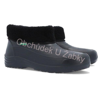 PÁNSKÉ GUMOVÉ NAZOUVÁKY zateplené plné černé Demar BBL3932