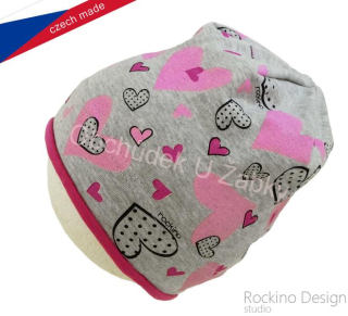 Rockino 5442 Dívčí podzimní/jarní čepice šedá