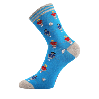 Chlapecké ponožky Fuski Boma - tyrkysové - fotbalisti