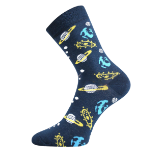 Chlapecké ponožky Fuski Boma - tm.modrá - galaxie