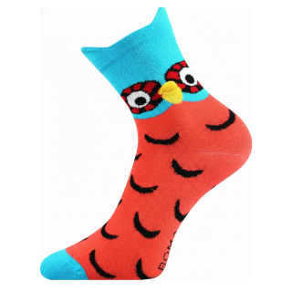 Ponožky 3D Fuski Boma - sova - oranžová