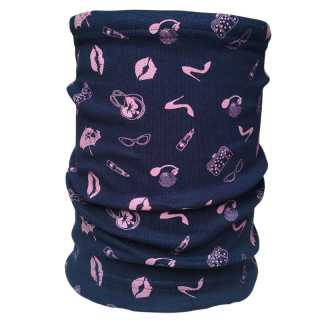 Rockino 6027 Dívčí bavlněný nákrčník (tunel) -tm.modrý