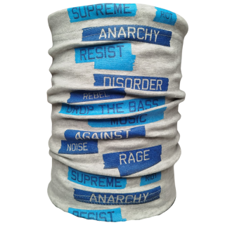 Dětský bavlněný nákrčník (tunel) -sv.šedý melír