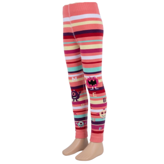 110-128-Dívčí punčochové legíny ABECEDA TREPON - lososová barva