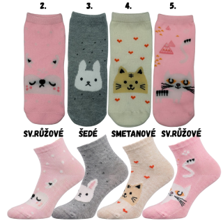 Klasické obrázkové dívčí ponožky Mimi Pamut