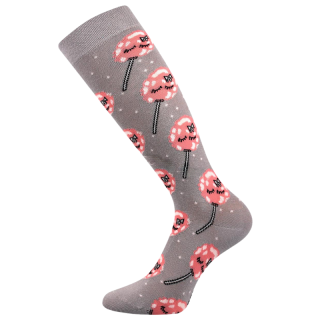 Dívčí podkolenky Fuski Boma - šedá - cukrová vata