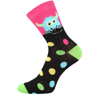 dívčí ponožky Fuski Boma - růžovo-zelené - ufonek