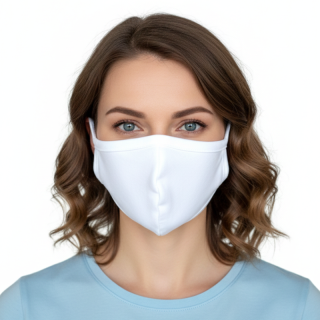 JERRYJANE Dospělá bílá rouška z biobavlny