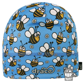 S - vel.50-52 cm, L - vel.54-56 cm-Chlapecká funkční čepice - včeličky - modrá barva