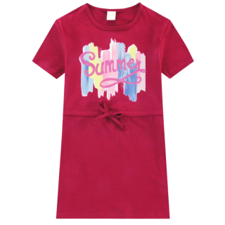 116-140-Dívčí šaty KUGO - růžová barva