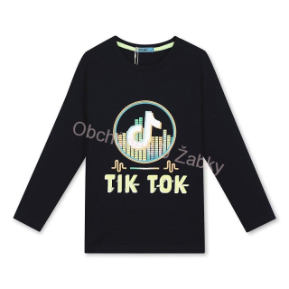 Chlapecké tričko KUGo T.T.- dlouhý rukáv - černá barva