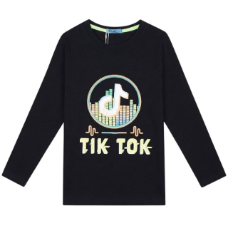 Chlapecké tričko KUGo T.T.- dlouhý rukáv - černá barva
