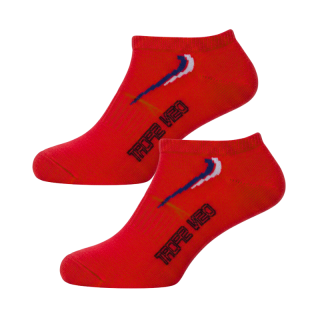 Dívčí kotníčkové ponožky Design Socks - červená barva