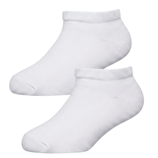 Dětské kotníčkové ponožky Design Socks jednobarevné - bílá barva