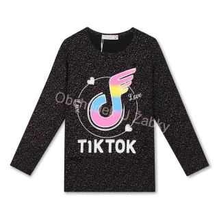 134-164-Dívčí tričko KUGO - dlouhý rukáv -  tm.modrá