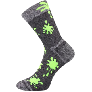 Dětské froté melírované ponožky Hawkik - barva zelená