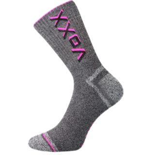 Dámské  froté melírované ponožky Hawk - neon růžová