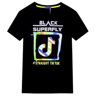 134-158-Chl.tričko - krátký rukáv KUGO -  tm.modrá