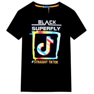 134-158-Chl.tričko - krátký rukáv KUGO - černá