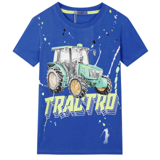 velikostní řada:98-128-Chlapecké tričko KUGO - krátký rukáv - modrá barva