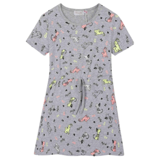 98-128-Dívčí  šaty KUGO - šedá barva