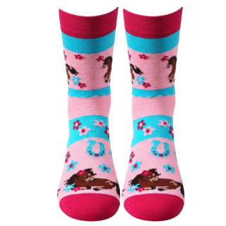 Dívčí ponožky Fuski Boma - Horsik - růžová