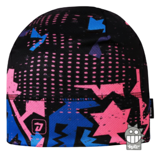 Funkční čepice - černo-růžová