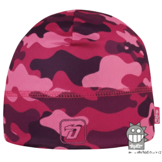 Funkční čepice -maskáčová růžová