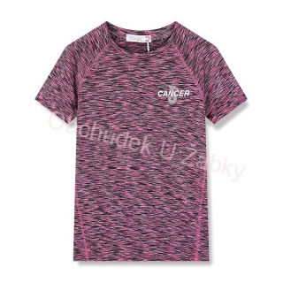 velikostní řada:134-164-Dívčí sportovní funkční tričko -  KUGO - melírovaná růžová