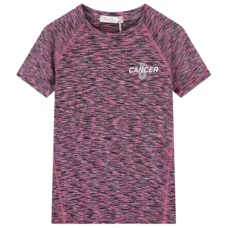 velikostní řada:134-164-Dívčí sportovní funkční tričko -  KUGO - melírovaná růžová