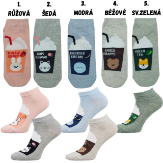 Dámské kotníkové ponožky Aura.via
