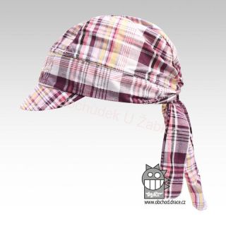Dívčí pirát s kšiltem  kostka růžovo-fialová Dráče