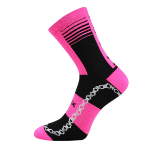Dámské cyklistické sportovní ponožky - klasická výška Ralfi - Boma Fuski - neon růžová