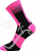 Dámské cyklistické sportovní ponožky - klasická výška Ralfi - Boma Fuski - neon růžová