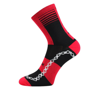 Dámské-pánské cyklistické sportovní ponožky - klasická výška Ralfi - Boma Fuski - červená