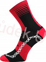 Dámské-pánské cyklistické sportovní ponožky - klasická výška Ralfi - Boma Fuski - červená