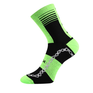 Dámské-pánské cyklistické sportovní ponožky - klasická výška Ralfi - Boma Fuski - neon zelená